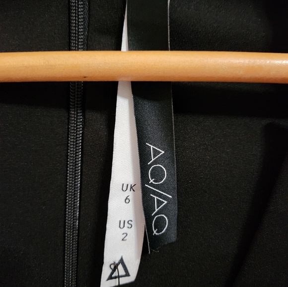 NWOT Revolve AQ/AQ Sez Black Mini Plunge Dress Size 2 - Picture 6 of 9